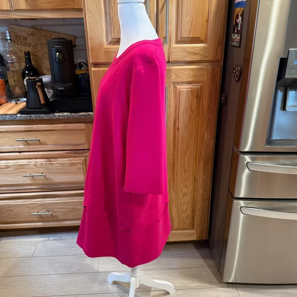 kate spade new york Pink Scalloped‎ Drop-Waist Dress 14 EUC